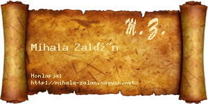 Mihala Zalán névjegykártya
